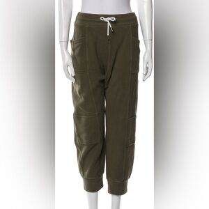 ME+EM Olive Ribbed Knit Cotton Blend Joggers Size 16